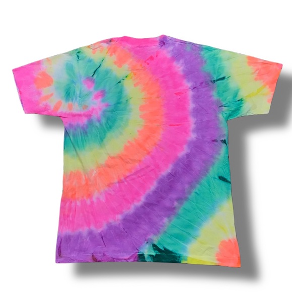 Vintage Screen Stars Tie Dye T-Shirt 90s Tagged Sz XL Fits Smaller Single Stitch - Picture 4 of 9